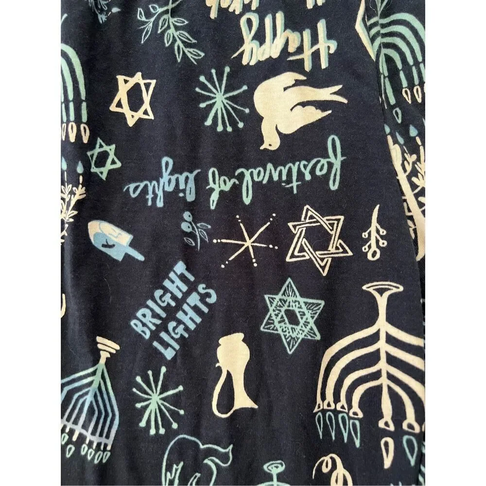 New! Blue White Hannukah Print Pajama Pants Women's Small - Picture 6 of 6
